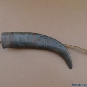 AUTHENTICDAYAKCARRIERmmHORNMedicineHerbDartContainerArtifactBorneo