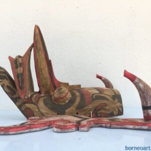 TOPENG HUDOG DAYAK MASK Orang Ulu Borneo Facial Face Image Home Bar Sculpture