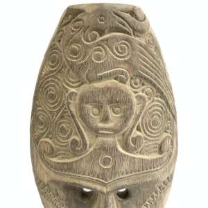 Female Mask (410mm On Stand) Tribal Native Face Facial Asian Wood Carving Wall Art Nias