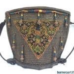 BABY CARRIER of BORNEO Child Backpack Tribe Tribal Asia Beads Rattan Wall Home Office Deco