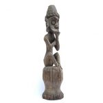 HOUSE GUARDIAN STATUE 735mm Antique Borneo Figure Figurine Home Protection Ironwood Sculpture Animal