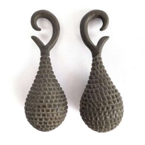 Fruit Earring (1 Pair) Traditional Ear Weight Dangle Jewelry Dayak Body Piercing Borneo Jackfruit