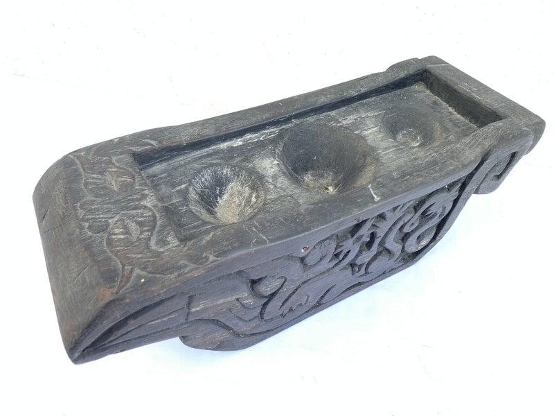BORNEO IRONWOOD ARTIFACT 14 lb XXXL ANTIQUE MEDICINE TRAY Traditional Pounder Dayak Tribe Tribal BORNEO IRONWOOD ARTIFACT 14 lb XXXL ANTIQUE MEDICINE TRAY Traditional Pounder Dayak Tribe Tribal