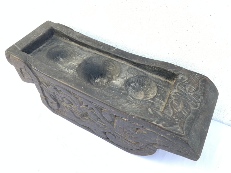 BORNEO IRONWOOD ARTIFACT 14 lb XXXL ANTIQUE MEDICINE TRAY Traditional Pounder Dayak Tribe Tribal BORNEO IRONWOOD ARTIFACT 14 lb XXXL ANTIQUE MEDICINE TRAY Traditional Pounder Dayak Tribe Tribal