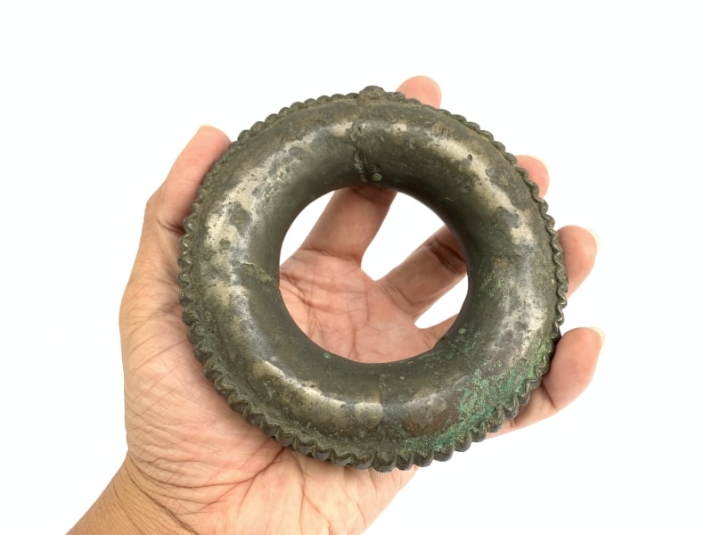 #1 SOLID BRONZE Jewelry BRACELET Authentic Antique Dayak Girl Bangle Ornament #1 SOLID BRONZE Jewelry BRACELET Authentic Antique Dayak Girl Bangle Ornament