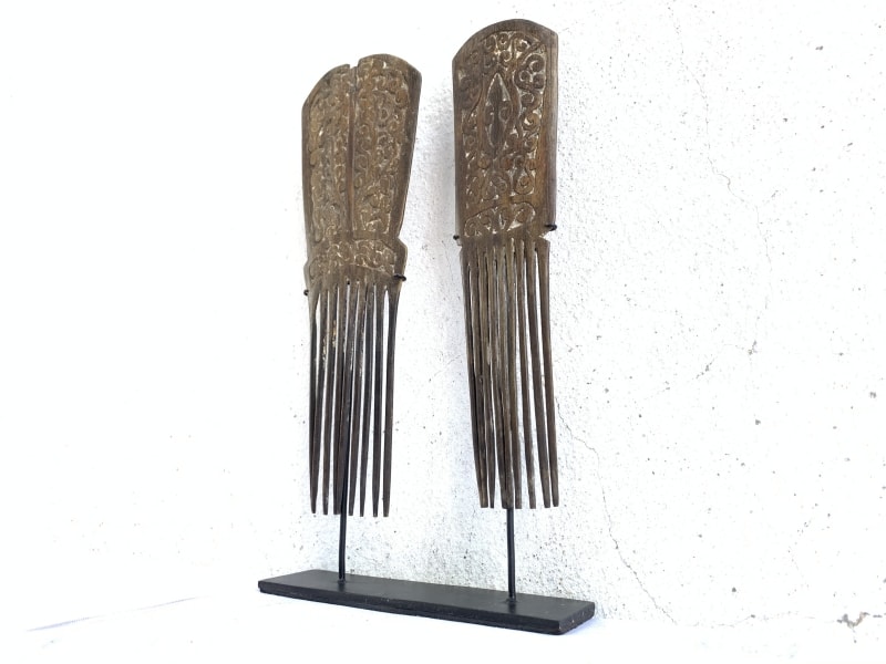 #3 TANIMBAR HAIRPIN 290mm On Stand Old Headdress Crown Comb Jewel Jewelry #3 TANIMBAR HAIRPIN 290mm On Stand Old Headdress Crown Comb Jewel Jewelry