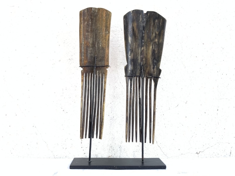 #3 TANIMBAR HAIRPIN 290mm On Stand Old Headdress Crown Comb Jewel Jewelry #3 TANIMBAR HAIRPIN 290mm On Stand Old Headdress Crown Comb Jewel Jewelry