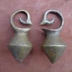 #20 Brass Earweight GIANT EARRING Earlobe Enlarger Native Head Hunter Tribal Jewel Jewelry