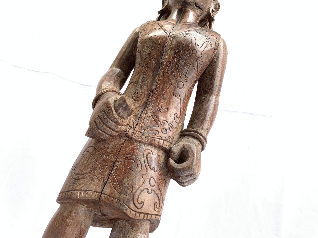 DAYAK FEMALE WARRIOR FIGURE Statue Sculpture Image Icon Borneo Headhunter Women DAYAK FEMALE WARRIOR FIGURE Statue Sculpture Image Icon Borneo Headhunter Women