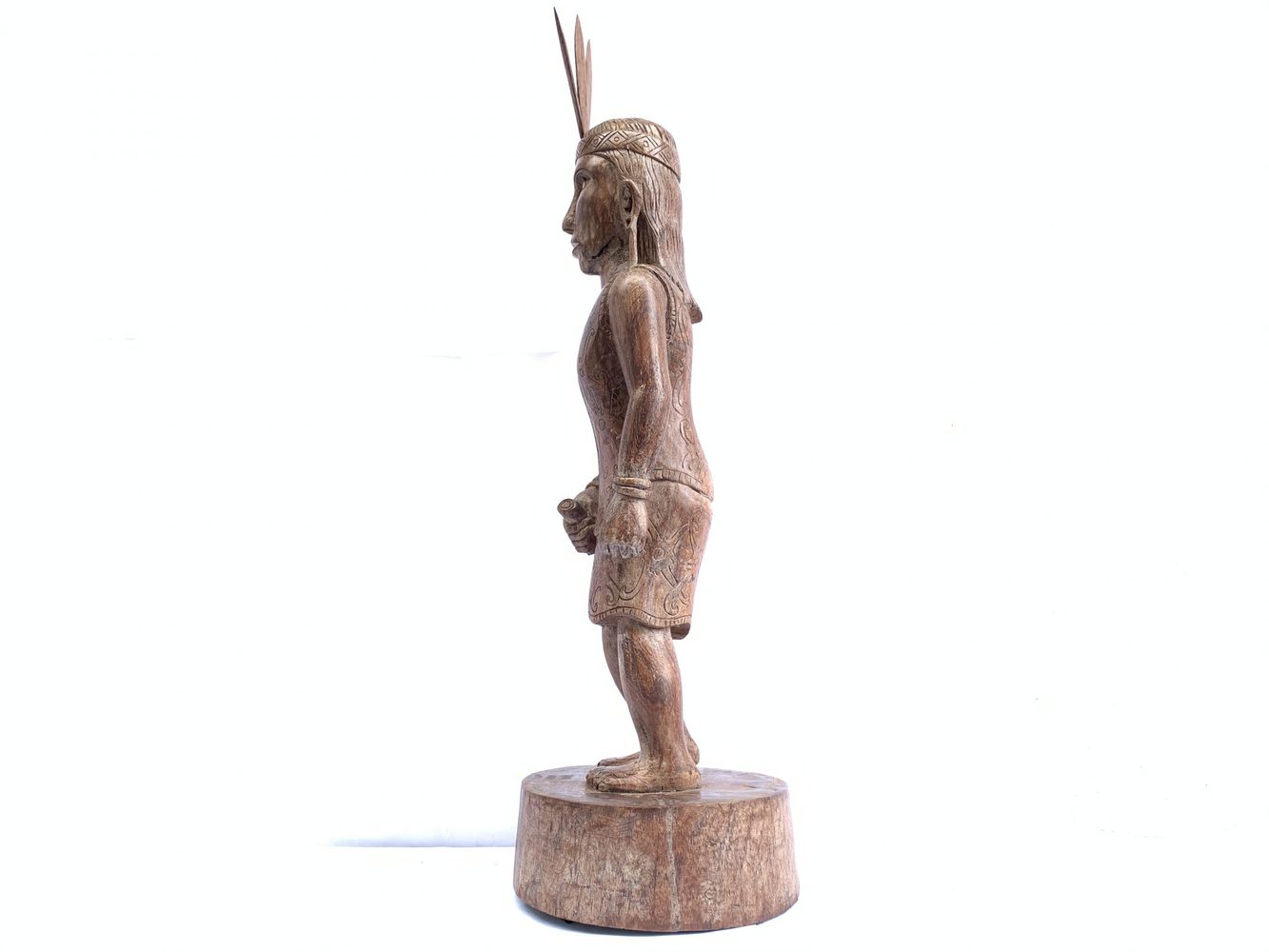 DAYAK FEMALE WARRIOR FIGURE Statue Sculpture Image Icon Borneo Headhunter Women DAYAK FEMALE WARRIOR FIGURE Statue Sculpture Image Icon Borneo Headhunter Women
