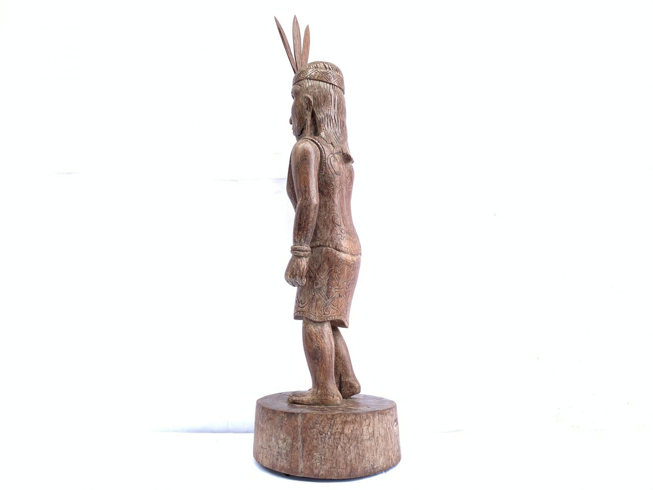 DAYAK FEMALE WARRIOR FIGURE Statue Sculpture Image Icon Borneo Headhunter Women DAYAK FEMALE WARRIOR FIGURE Statue Sculpture Image Icon Borneo Headhunter Women