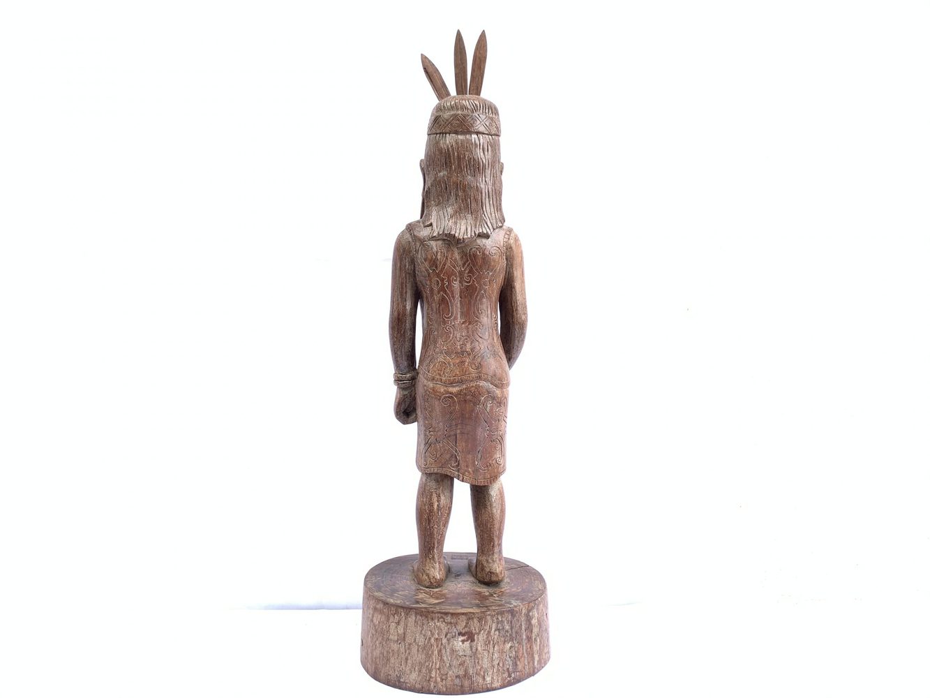 DAYAK FEMALE WARRIOR FIGURE Statue Sculpture Image Icon Borneo Headhunter Women DAYAK FEMALE WARRIOR FIGURE Statue Sculpture Image Icon Borneo Headhunter Women