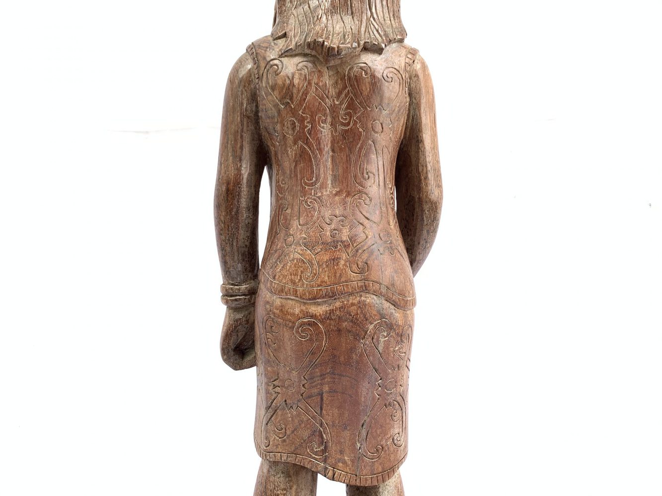 DAYAK FEMALE WARRIOR FIGURE Statue Sculpture Image Icon Borneo Headhunter Women DAYAK FEMALE WARRIOR FIGURE Statue Sculpture Image Icon Borneo Headhunter Women