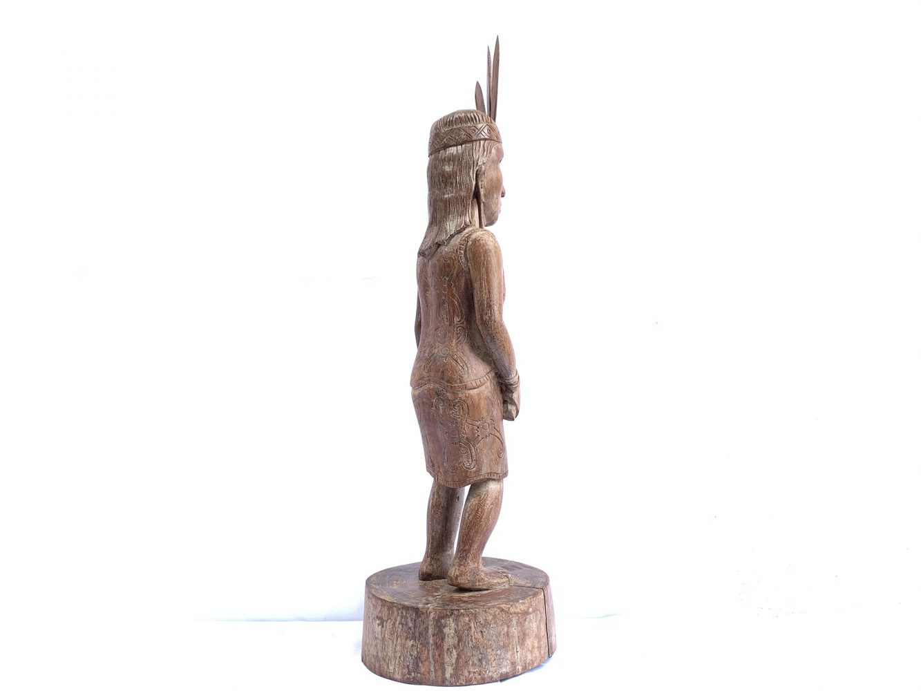 DAYAK FEMALE WARRIOR FIGURE Statue Sculpture Image Icon Borneo Headhunter Women DAYAK FEMALE WARRIOR FIGURE Statue Sculpture Image Icon Borneo Headhunter Women