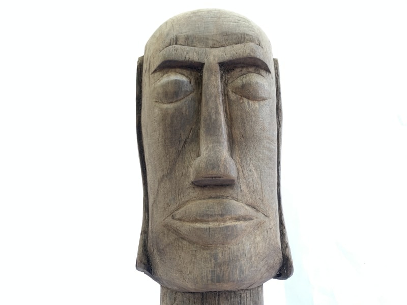 DAYAK HEAD WOODEN SKULL FACIAL 12.5 lb Statue Sculpture Primitive Figure Borneo DAYAK HEAD WOODEN SKULL FACIAL 12.5 lb Statue Sculpture Primitive Figure Borneo