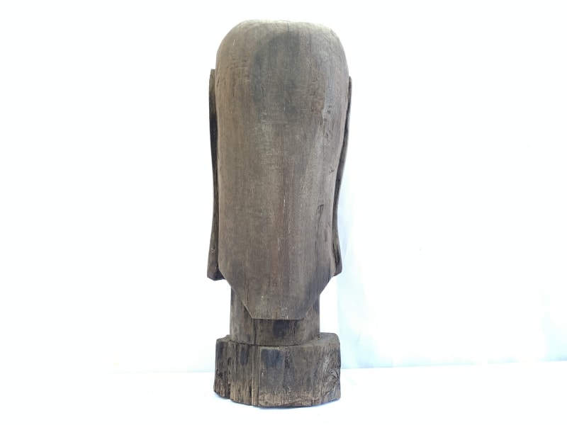 DAYAK HEAD WOODEN SKULL FACIAL 12.5 lb Statue Sculpture Primitive Figure Borneo DAYAK HEAD WOODEN SKULL FACIAL 12.5 lb Statue Sculpture Primitive Figure Borneo