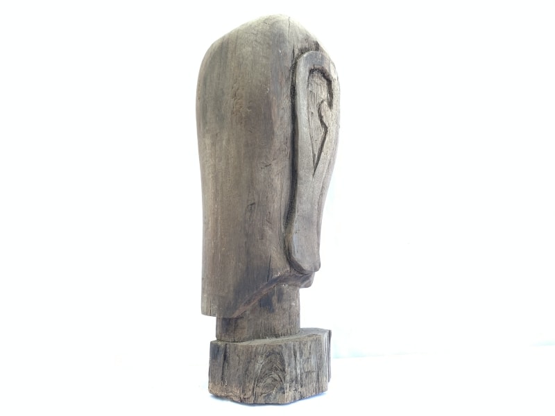 DAYAK HEAD WOODEN SKULL FACIAL 12.5 lb Statue Sculpture Primitive Figure Borneo DAYAK HEAD WOODEN SKULL FACIAL 12.5 lb Statue Sculpture Primitive Figure Borneo