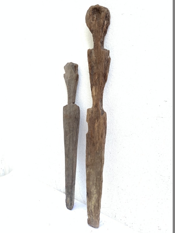 EXTREMELY AGED 540 and 700mm ANCESTRAL GUARDIAN ERODED STATUE Authentic Dayak EXTREMELY AGED 540 and 700mm ANCESTRAL GUARDIAN ERODED STATUE Authentic Dayak