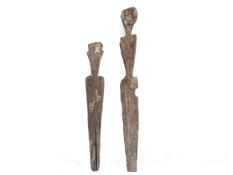 EXTREMELY AGED 540 and 700mm ANCESTRAL GUARDIAN ERODED STATUE Authentic Dayak EXTREMELY AGED 540 and 700mm ANCESTRAL GUARDIAN ERODED STATUE Authentic Dayak