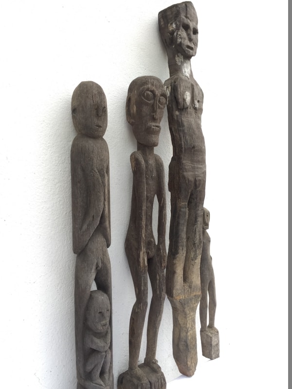 FOUR ERODED 400-880mm STATUE Patung Kebahan Dayak Primitive Art Figure AUTHENTIC FOUR ERODED 400-880mm STATUE Patung Kebahan Dayak Primitive Art Figure AUTHENTIC