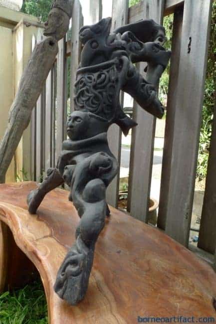 female version xl 660mm abstract dayak sculpture old statue wooden figure borneo FEMALEVERSIONXLmmABSTRACTDAYAKSCULPTUREOldStatueWoodenFigureBorneo