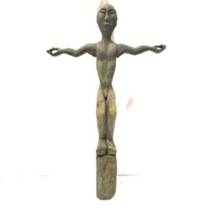 ANTIQUE DAYAK 860mm bahau sculpture Patung Dyak Primitive Figure Sculpture Borneo