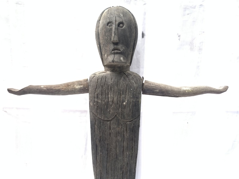 ANCESTRAL BORNEO STATUE 1000mm SCULPTURE Dayak Tribal Figure Wood AGED IRONWOOD ANCESTRAL BORNEO STATUE 1000mm SCULPTURE Dayak Tribal Figure Wood AGED IRONWOOD