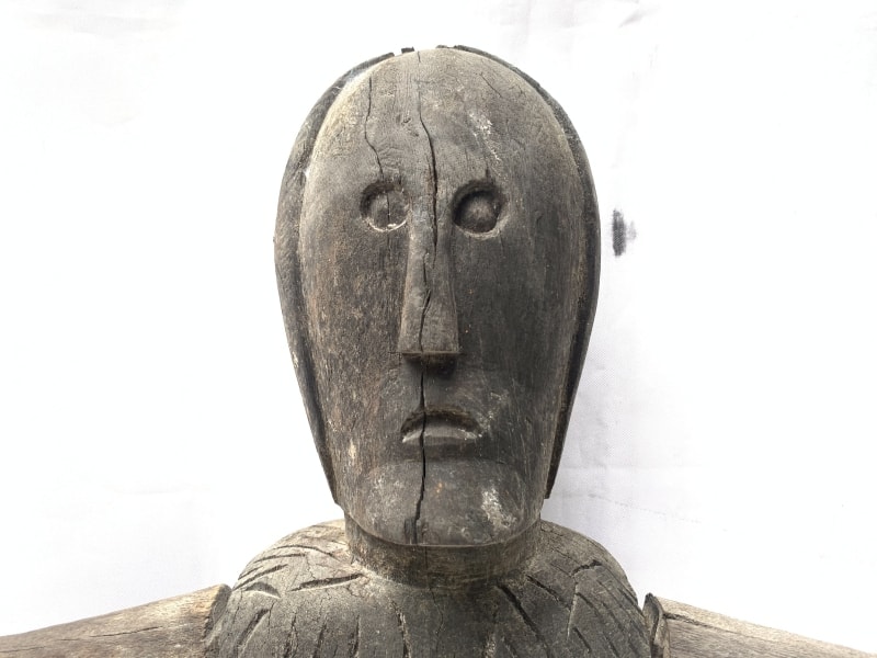 ANCESTRAL BORNEO STATUE 1000mm SCULPTURE Dayak Tribal Figure Wood AGED IRONWOOD ANCESTRAL BORNEO STATUE 1000mm SCULPTURE Dayak Tribal Figure Wood AGED IRONWOOD