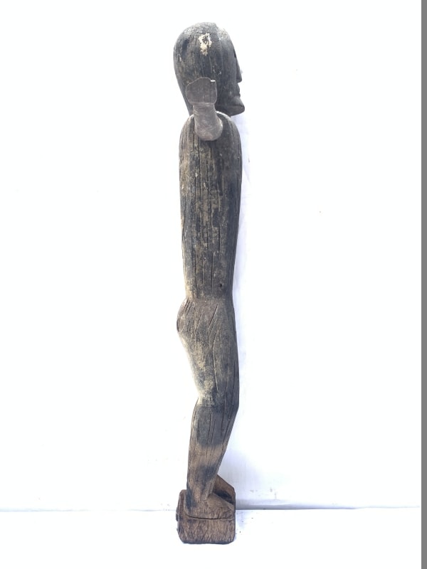 ANCESTRAL BORNEO STATUE 1000mm SCULPTURE Dayak Tribal Figure Wood AGED IRONWOOD ANCESTRAL BORNEO STATUE 1000mm SCULPTURE Dayak Tribal Figure Wood AGED IRONWOOD