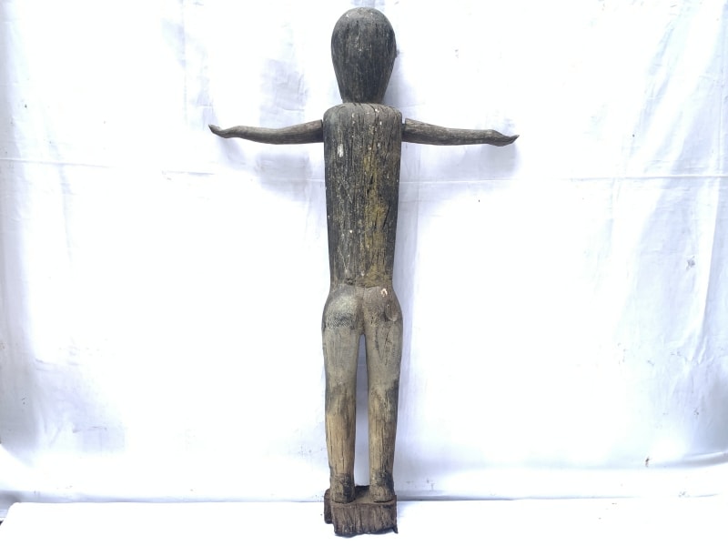 ANCESTRAL BORNEO STATUE 1000mm SCULPTURE Dayak Tribal Figure Wood AGED IRONWOOD ANCESTRAL BORNEO STATUE 1000mm SCULPTURE Dayak Tribal Figure Wood AGED IRONWOOD