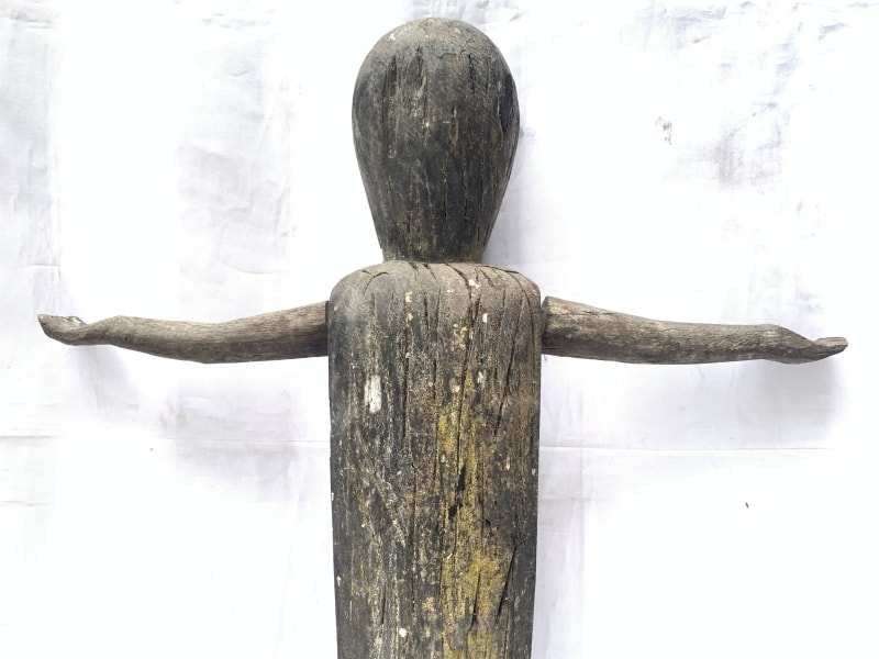 ANCESTRAL BORNEO STATUE 1000mm SCULPTURE Dayak Tribal Figure Wood AGED IRONWOOD ANCESTRAL BORNEO STATUE 1000mm SCULPTURE Dayak Tribal Figure Wood AGED IRONWOOD