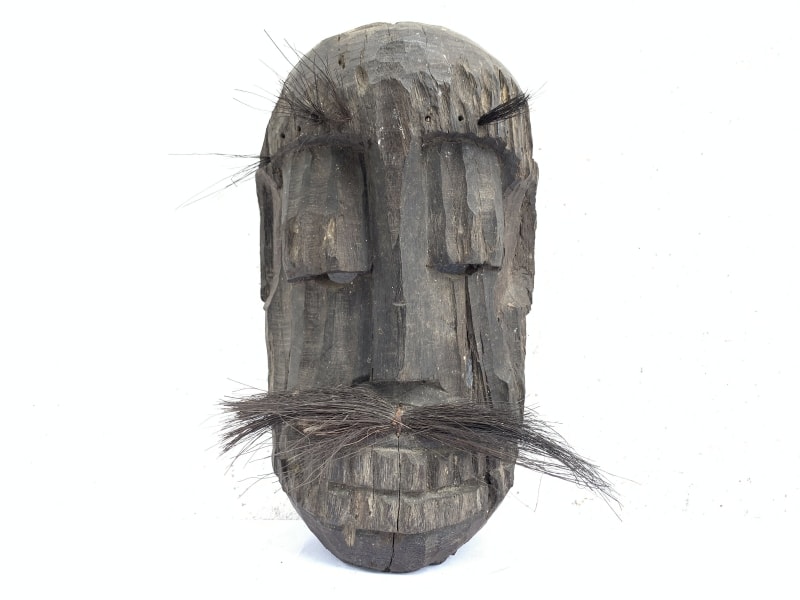 TOPENG DAYAK AHE 310mm PELAIK Native MASK Borneo Facial Face Dyak Tribe Artifact TOPENG DAYAK AHE 310mm PELAIK Native MASK Borneo Facial Face Dyak Tribe Artifact