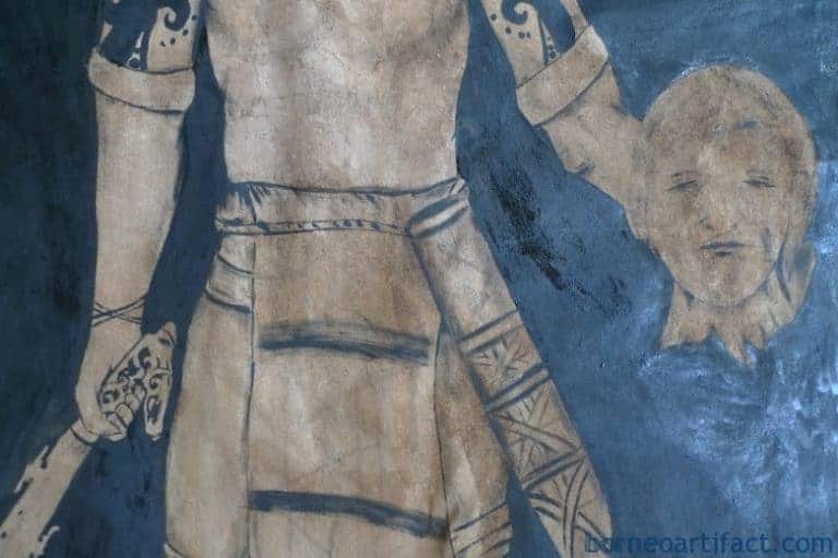 #3 oil painting: 1390 x 900mm dayak hunter figure sculpture art drawing headhunter #OILPAINTING:xmmDAYAKHUNTERFIGURESculptureDrawingHeadhunter