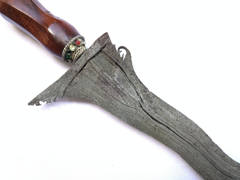Silat Weapon: WHITE BLADE KRIS SAWO WOOD Weapon Knife Blade Dagger Sword Kriss Keris Silat Weapon: WHITE BLADE KRIS SAWO WOOD Weapon Knife Blade Dagger Sword Kriss Keris