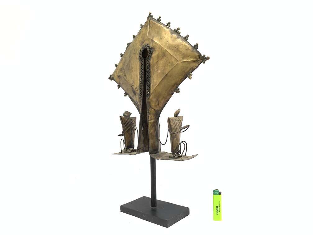 Old Jewelry (XXXL 570mm On Stand) Sumba Aristocrat Mamuli Ornament Wealth Status Brass Statue Old Jewelry (XXXL 570mm On Stand) Sumba Aristocrat Mamuli Ornament Wealth Status Brass Statue