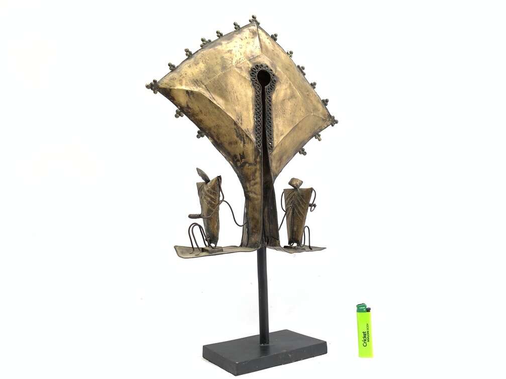 Old Jewelry (XXXL 570mm On Stand) Sumba Aristocrat Mamuli Ornament Wealth Status Brass Statue Old Jewelry (XXXL 570mm On Stand) Sumba Aristocrat Mamuli Ornament Wealth Status Brass Statue