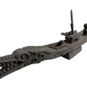 Miniature Boat 700mm Old Tribal Mini Vessel Serpent Statue Sculpture Figure Tribal Dayak Borneo