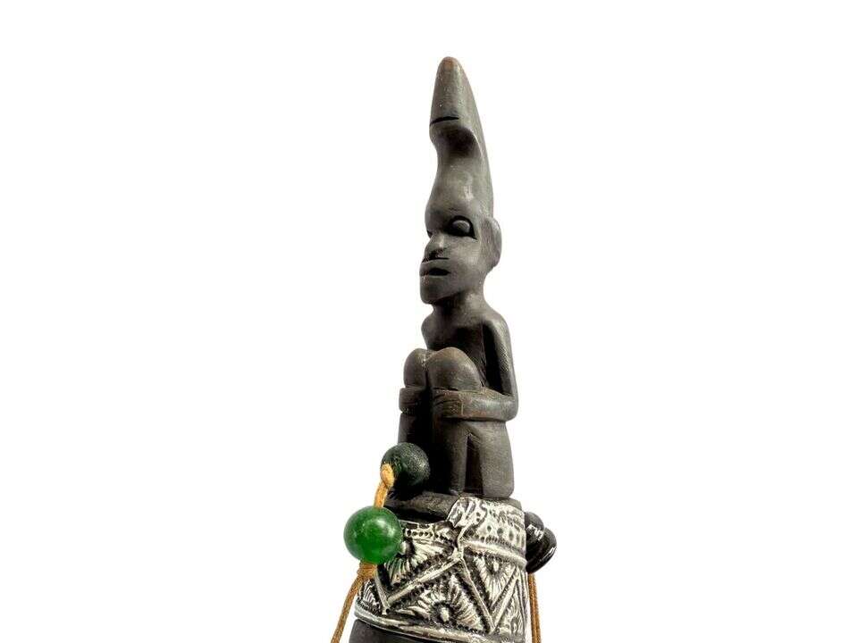 Medicine Chamber 490mm Naga Morsarang Old Buffalo Horn Container Statue Sculpture Figurine Batak Indonesia Medicine Chamber 490mm Naga Morsarang Old Buffalo Horn Container Statue Sculpture Figurine Batak Indonesia