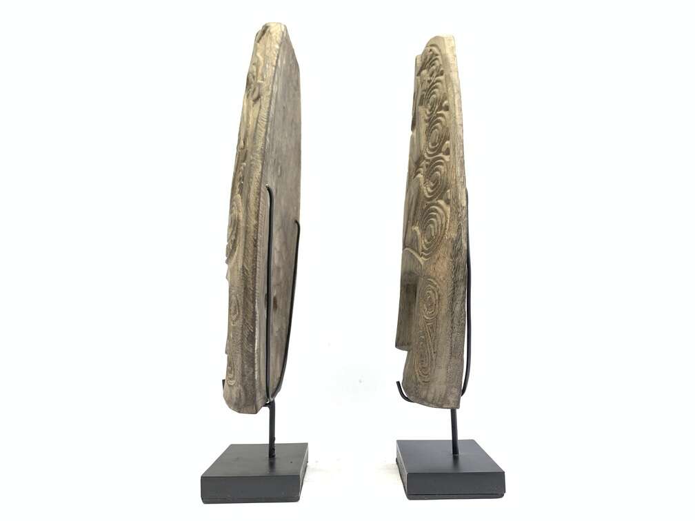 Indonesian Mask (1 Pair) Male And Female Masque Sculpture Figure Statue Acacia Wood Deco Indonesian Mask (1 Pair) Male And Female Masque Sculpture Figure Statue Acacia Wood Deco