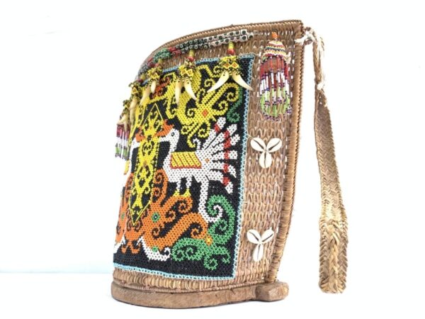 TRADITIONAL CHILD CARRIER 360x390mm Baby Bag Tribe Tribal Borneo Backpack Sling