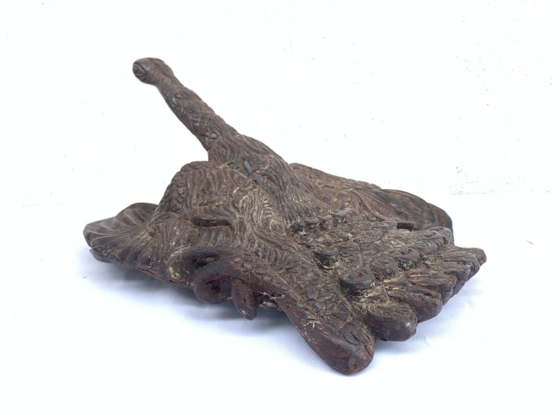 ANTIQUE SCULPTURE 420mm KOI BIRD Ironwood Figure Statue Animal Native Borneo ANTIQUE SCULPTURE 420mm KOI BIRD Ironwood Figure Statue Animal Native Borneo