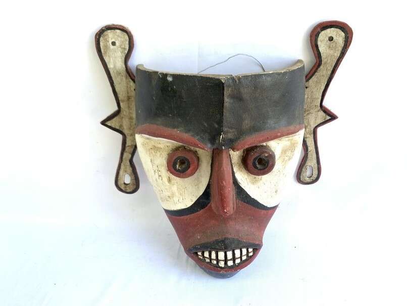 Mask Tribal Masque XL 430mm Ibanic Sea Dayak Headhunter Face Statue Sculpture Figure Figurine Borneo Mask Tribal Masque XL 430mm Ibanic Sea Dayak Headhunter Face Statue Sculpture Figure Figurine Borneo