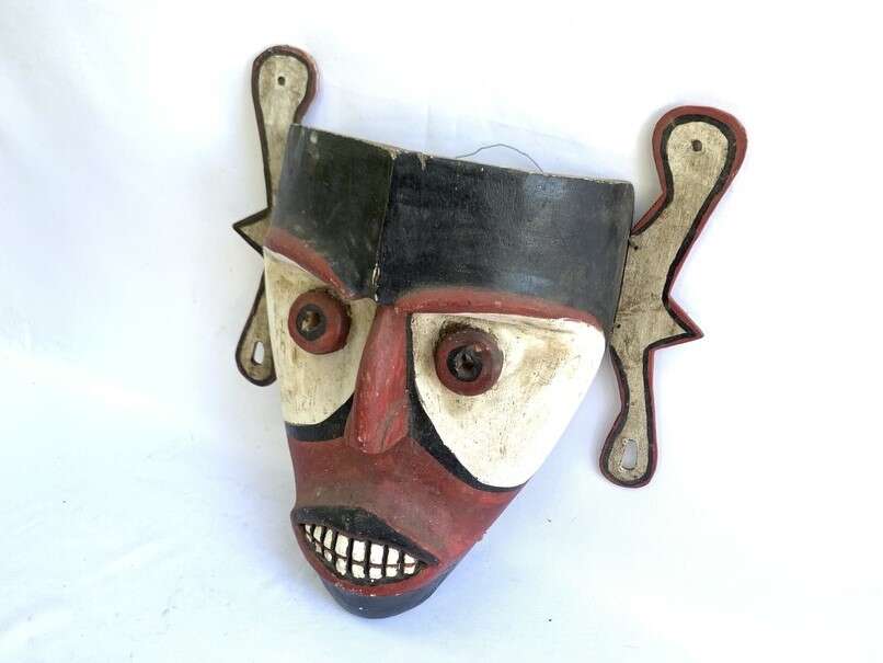 Mask Tribal Masque XL 430mm Ibanic Sea Dayak Headhunter Face Statue Sculpture Figure Figurine Borneo Mask Tribal Masque XL 430mm Ibanic Sea Dayak Headhunter Face Statue Sculpture Figure Figurine Borneo