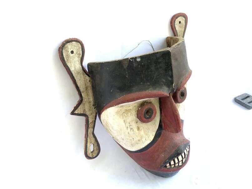 Mask Tribal Masque XL 430mm Ibanic Sea Dayak Headhunter Face Statue Sculpture Figure Figurine Borneo Mask Tribal Masque XL 430mm Ibanic Sea Dayak Headhunter Face Statue Sculpture Figure Figurine Borneo