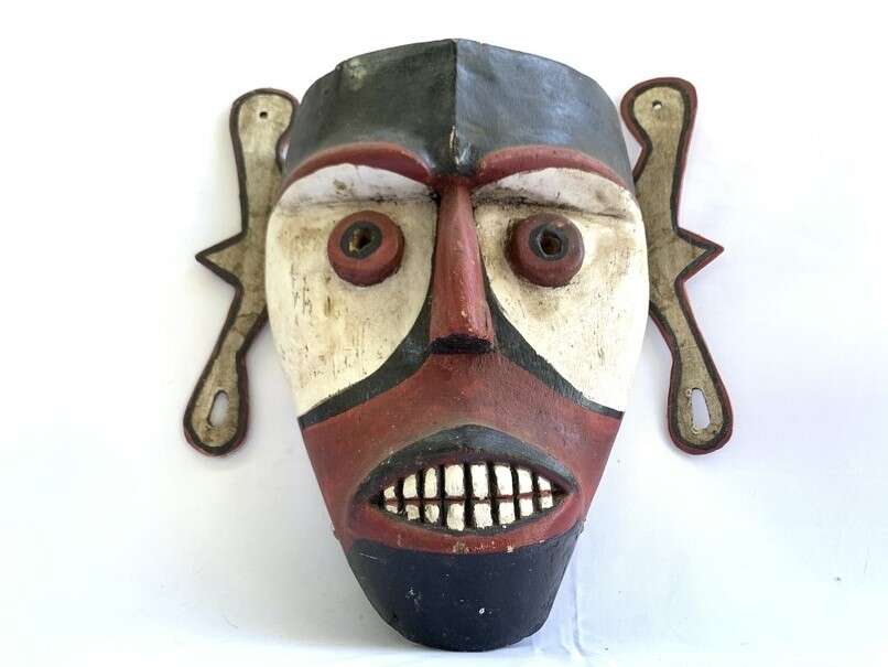 Mask Tribal Masque XL 430mm Ibanic Sea Dayak Headhunter Face Statue Sculpture Figure Figurine Borneo Mask Tribal Masque XL 430mm Ibanic Sea Dayak Headhunter Face Statue Sculpture Figure Figurine Borneo