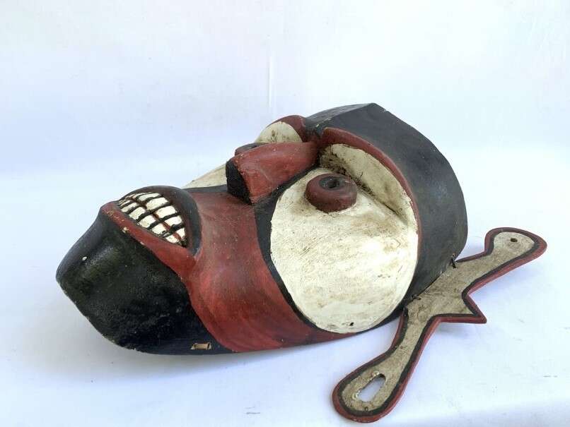 Mask Tribal Masque XL 430mm Ibanic Sea Dayak Headhunter Face Statue Sculpture Figure Figurine Borneo Mask Tribal Masque XL 430mm Ibanic Sea Dayak Headhunter Face Statue Sculpture Figure Figurine Borneo