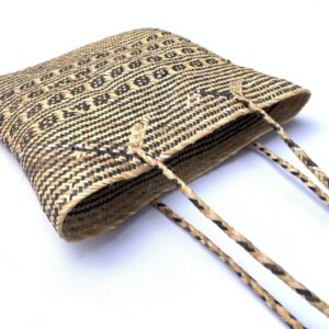 TRADITIONAL RATTAN BAG 310x300mm Rectangular Shoulder Tote Handbag Ajat Weaving Handmade Tribal #5