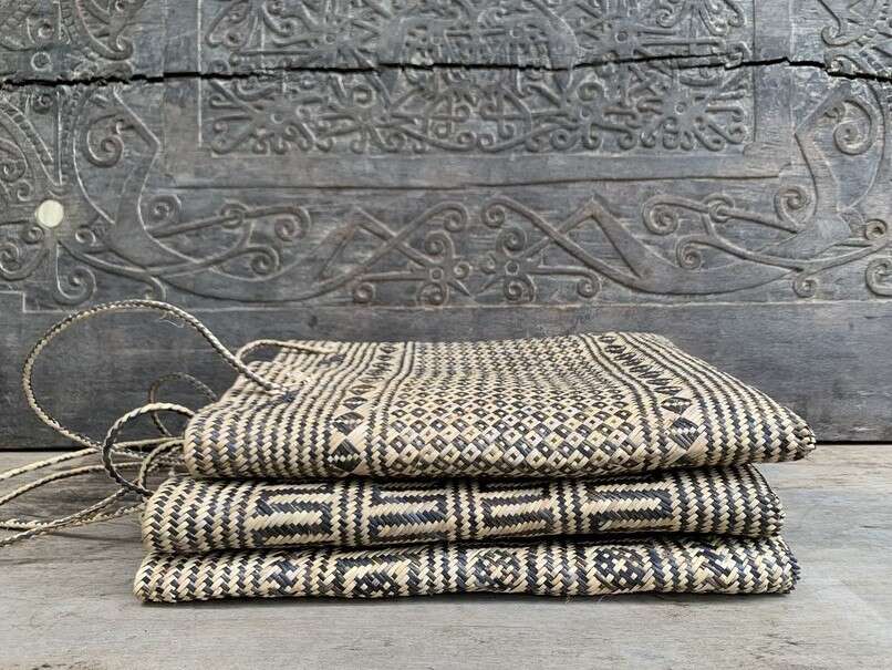 Tribal Bag (3 Pieces) Shoulder Bag Weaving Basket Tote Handbag Traditional Rattan Fiber Art Tribal Bag (3 Pieces) Shoulder Bag Weaving Basket Tote Handbag Traditional Rattan Fiber Art