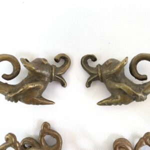 Three Pair Heavyweight Tribal Dangle Earring Earlobe Enlarger Brass Jewel Jewelry Body Adornment Asia