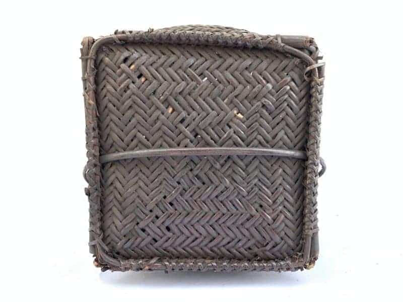 forest basket 320mm antique fiber art bakul tambok weaving woven art dayak borneo Forest Basket 320mm Antique Fiber Art Bakul Tambok Weaving Woven Art Dayak Borneo